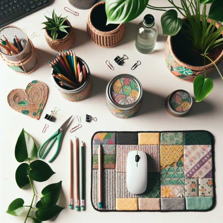 Eco-Friendly Desk Decor Using Recycled Materials