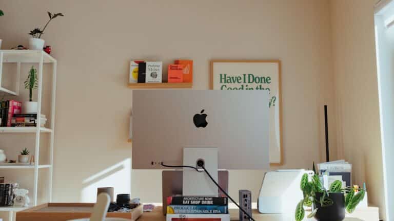 aesthetic desk organization