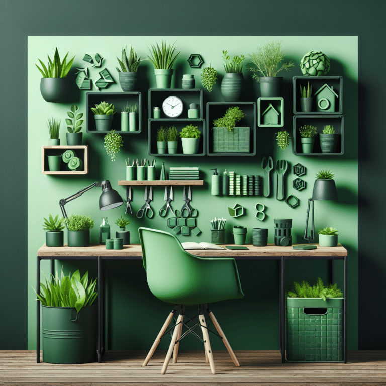 Wall Decor Ideas for a Green and Sustainable Desk Area
