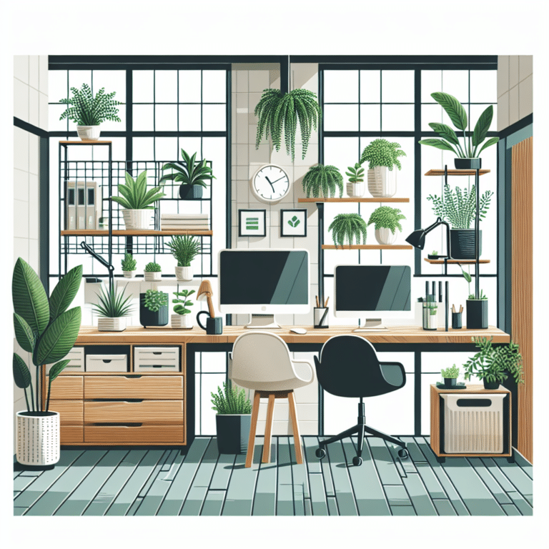 Modern Home Office Setup Eco-Friendly