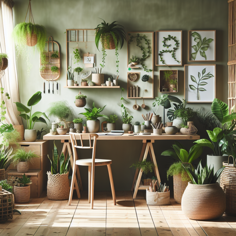 Create a Relaxing Workspace with Plant-Based Decor