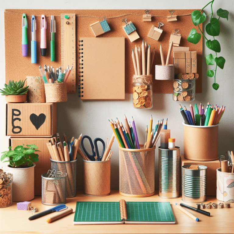 DIY Eco-Friendly Desk Organization