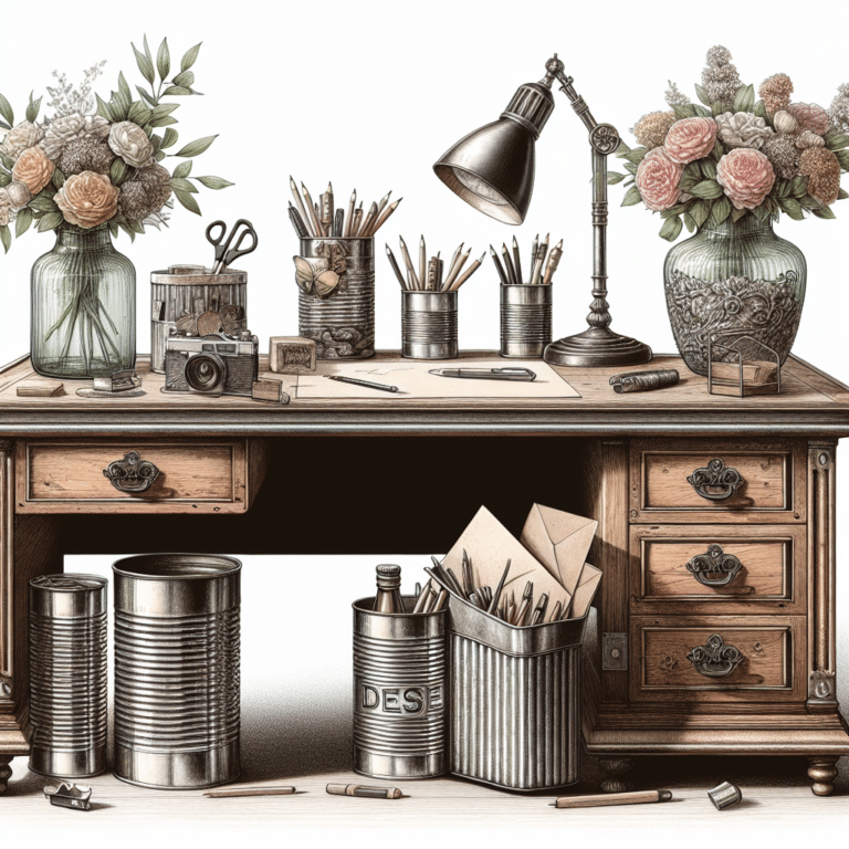 Achieving Stylish Desk Decor Using Recycled Materials