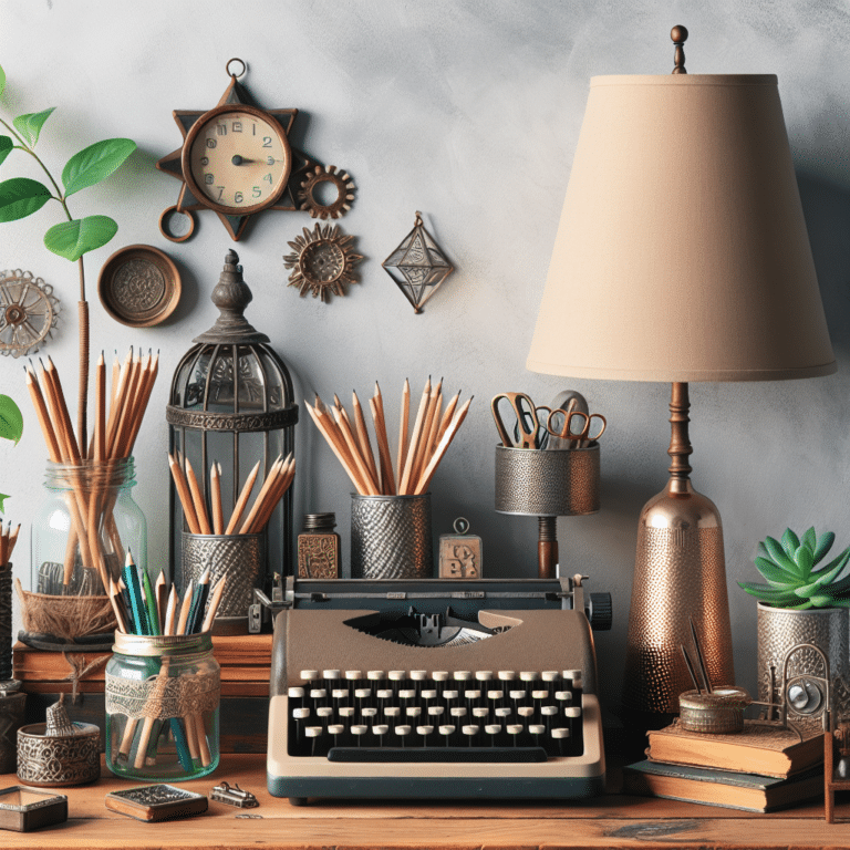 Achieving Stylish Desk Decor Using Recycled Materials