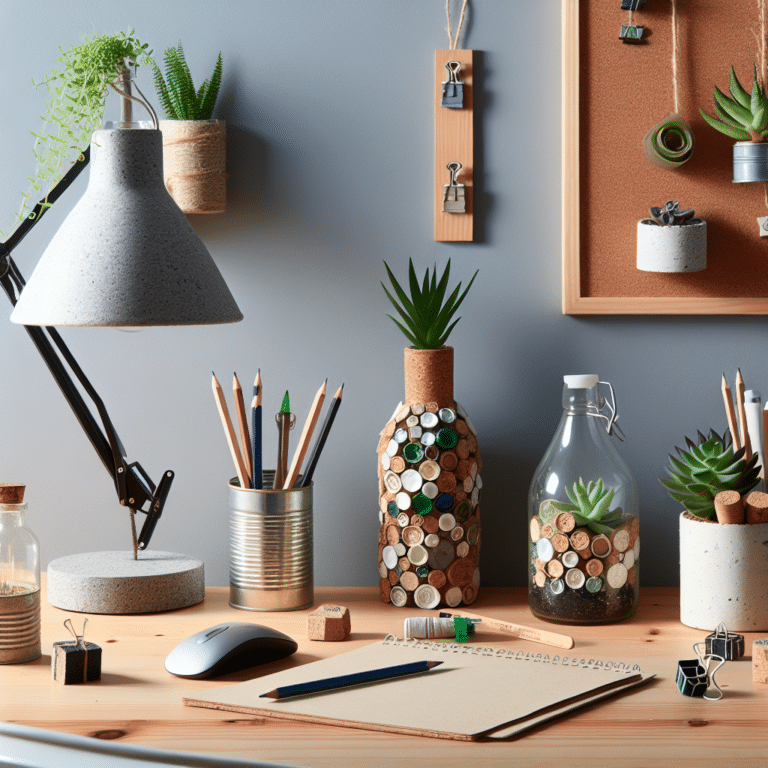 Upcycling Ideas for Sustainable Desk Decor